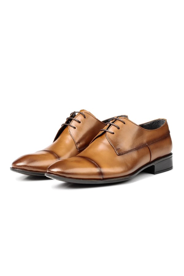 Ducavelli Classics Genuine Leather Shoes Brown