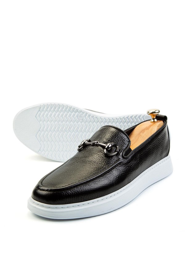 Ducavelli Anchor Genuine Leather Shoes Black