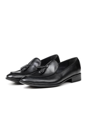 Ducavelli Smug Genuine Leather Men's Classic Shoes Black
