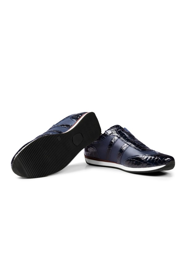 Ducavelli Swanky Genuine Leather Men's Casual Shoes Blue