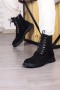 Ducavelli Military Genuine Leather Anti-Slip Sole Lace-Up Long Suede Boots Postal Black