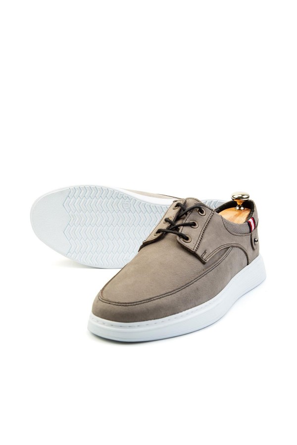 Ducavelli Daily Nubuck Genuine Leather Casual Shoes Grey