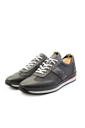 Ducavelli Stripe Genuine Leather Men's Casual Shoes Grey