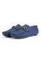 Ducavelli Verde Genuine Leather Men's Casual Shoes, Rog Loafer Shoes Blue