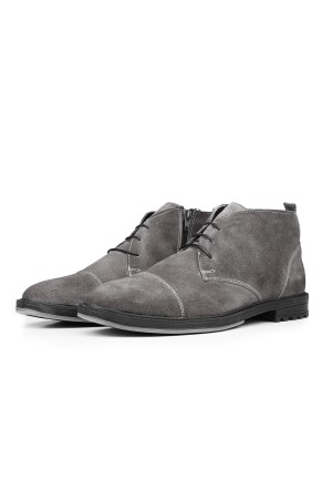 Ducavelli Masquerade Genuine Leather Anti-Slip Sole Casual Boots Grey