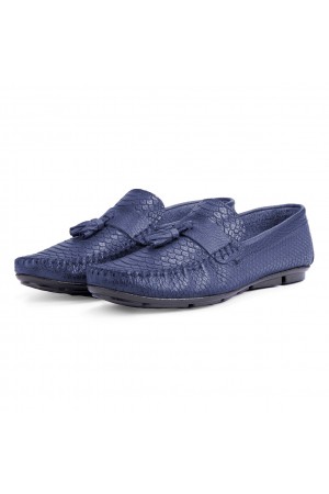 Ducavelli Array Genuine Leather Casual Shoes Blue