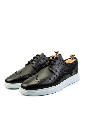 Ducavelli Night Genuine Leather Men's Casual Shoes Black
