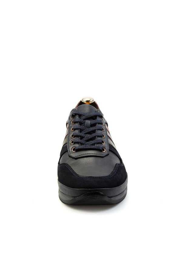 Ducavelli Line Mix Nubuck-Genuine Leather Men's Casual Shoes  Navy Blue