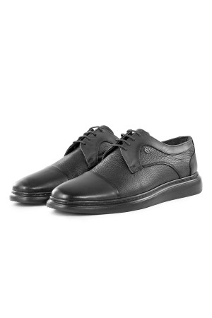 Ducavelli Stern Genuine Leather Men's Casual Classic Shoes Black