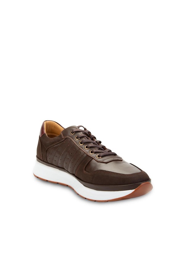 Ducavelli High Genuine Leather Men's Casual Shoes Brown