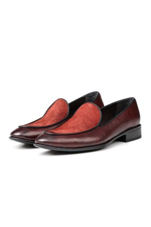 Ducavelli Elegant Genuine Leather Men's Classic Shoes Burgundy